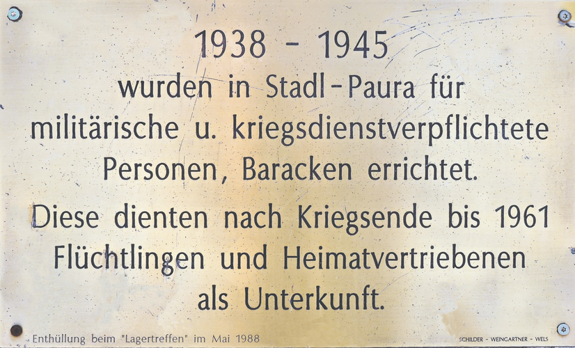 Gedenkstein am Marktplatz: Lagertreffen 1988