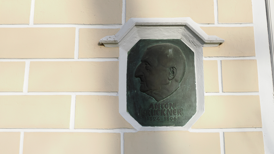 Anton Bruckner Plakette, Pollheimer-Schlossmauer, Wels | © Steinerberger
