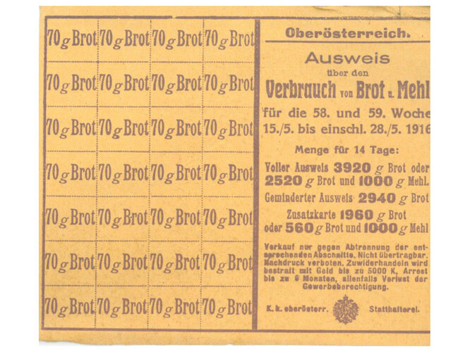 Lebensmittelkarte / Brotkarte