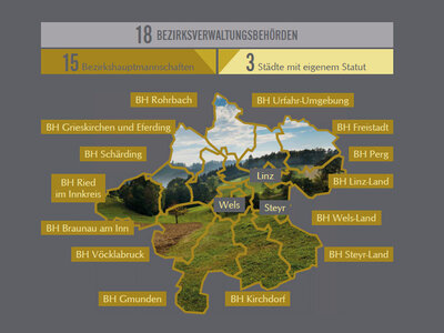 Karte Bezirksverwaltungbehörden
