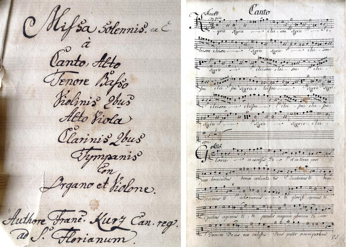 Zwei Seiten aus der Missa solemnis