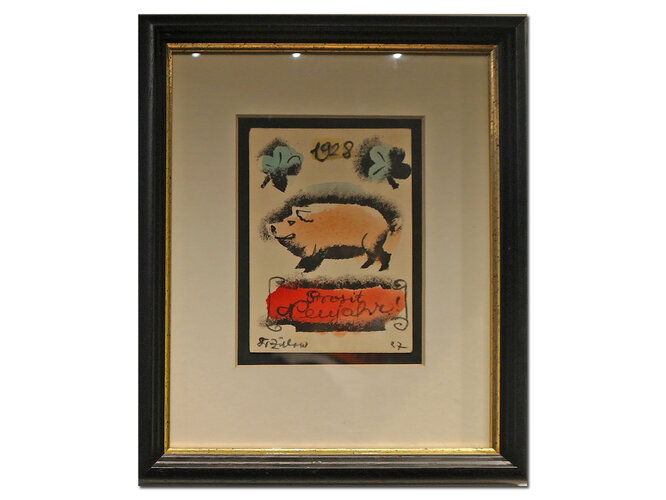 Glückwunschkarte Franz von Zülow