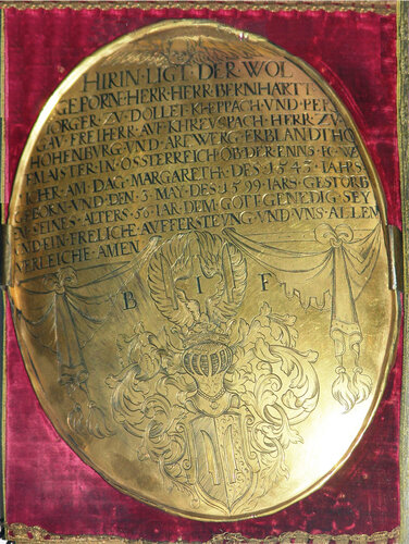 Totenschild des Bernhard Jörger