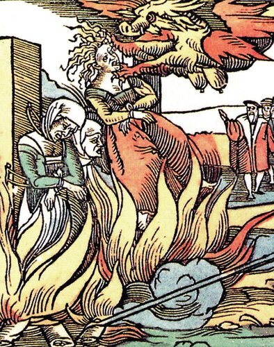 Hexenverbrennung | © gemeinfrei aufgrund des Alters