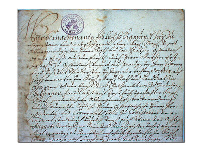 Anfang der Grenzbeschreibung des Landgerichtes Starhemberg