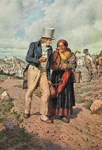 Stelzhamer Franz mit seiner Mutter | © gemeinfrei