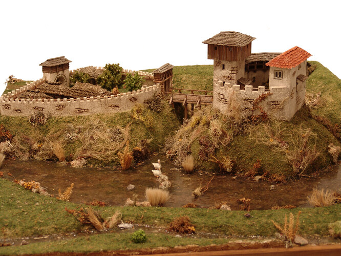 Modell der Burg Schwabegg