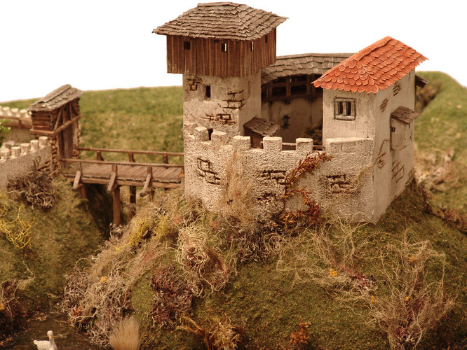 Modell der Burg Schwabegg