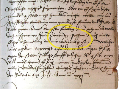 Schrift Wolfgang Jörgers IV.