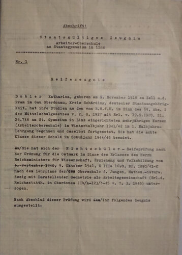 Zeugnis