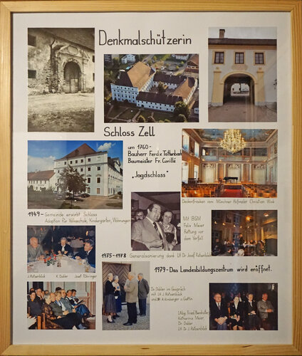 Ausstellungstafel "Denkmalschützerin - Schloss Zell"