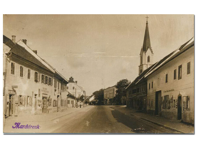 Marchtrenk mit den Häusern Binder, Rathmoser, Roitmeier