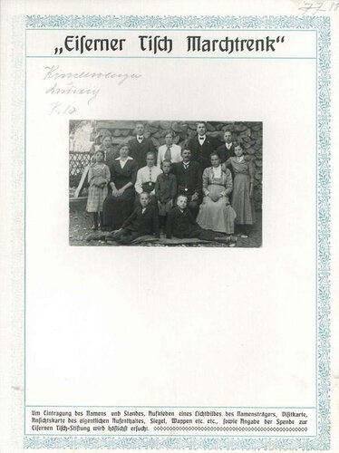 Seite aus dem Spendenbuch zum "Eisernen Tisch"