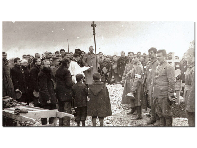 Begräbnis am Kriegerfriedhof