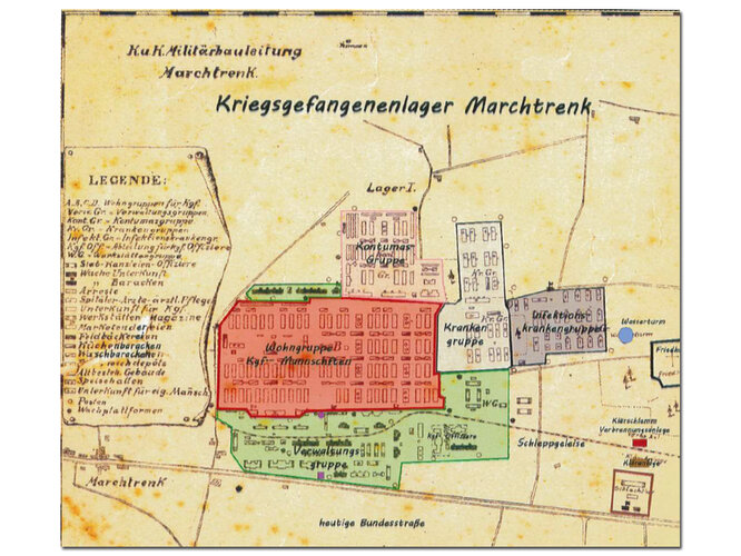 Plan des Kriegsgefangenenlagers
