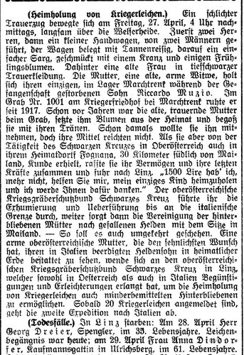 Heimholung von Kriegerleichen