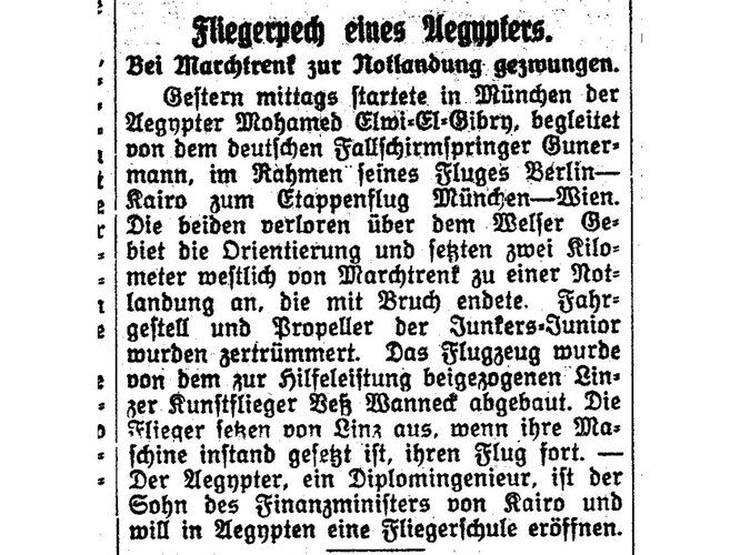 Zeitungsbericht