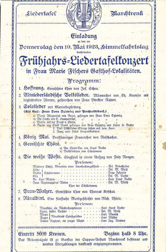Liedertafel - Programm