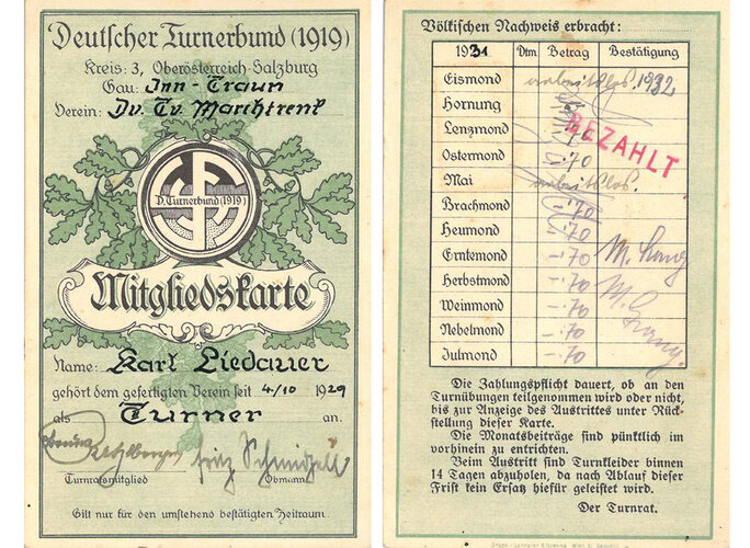 Mitgliedskarte Turnerbund