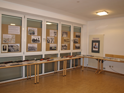 Ausstellungsansicht "120 Jahre Machlandbahn - Eisenbahn-Nostalgie im Bezirk Perg"