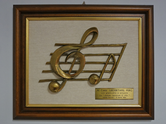 Auszeichnung Chorwettbewerb Verona 1994