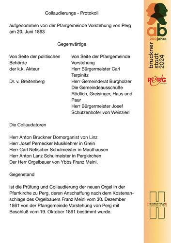 Collaudierungs-Protokoll | © Heimat- und Museumsverein Perg
