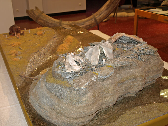 Archäologisches Modell: "Die Berglitzl bei Gusen"