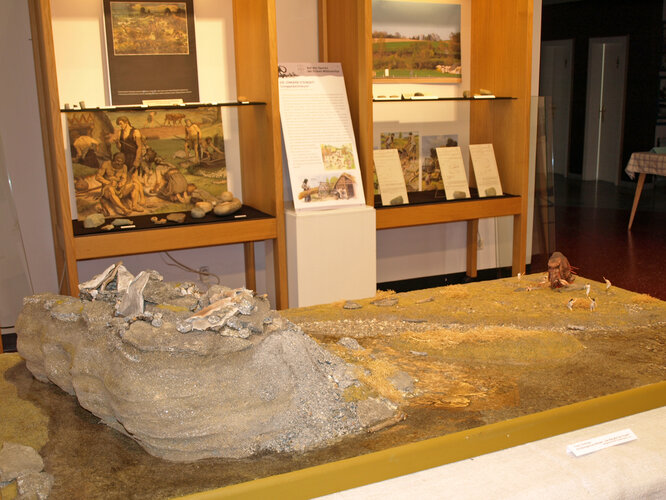 Archäologisches Modell: "Die Berglitzl bei Gusen"