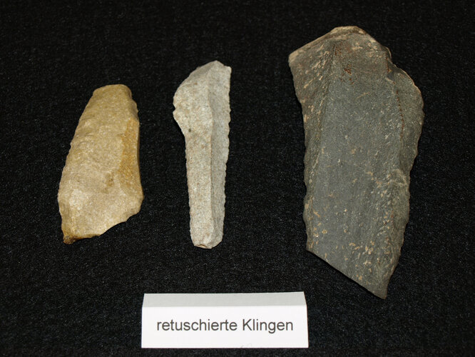 Retuschierte Klingen