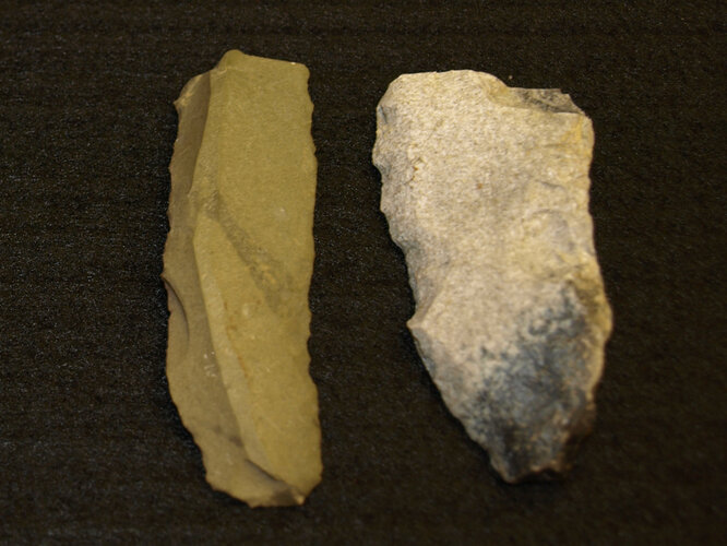 Retuschierte Klingen