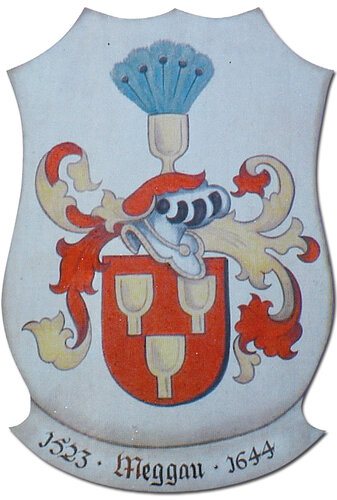 Wappen der Meggauer auf der Sonnenuhr der Burg Kreuzen | © <a href=" https://creativecommons.org/licenses/by-sa/3.0" target="_blank">CC BY-SA 3.0</a>