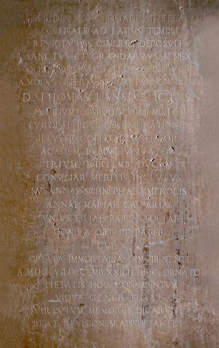 Epithaph für Thomas Lansius