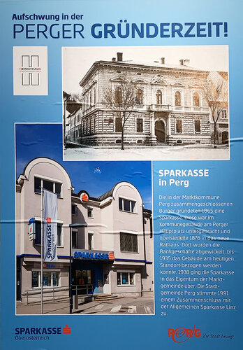 Tafel Sparkasse Perg | © Archiv Heimat- und Museumsverein Perg