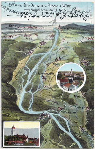 Vogelschaubild auf das Machland