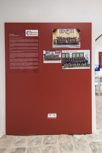 Vitrinenansicht "Freiwillige Freuerwehr" | © Museum Pregarten