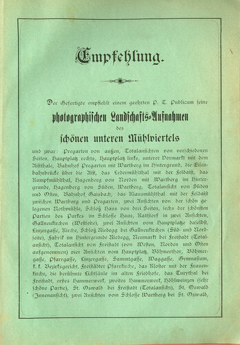 Inserat Johann Prammer - Seite 1