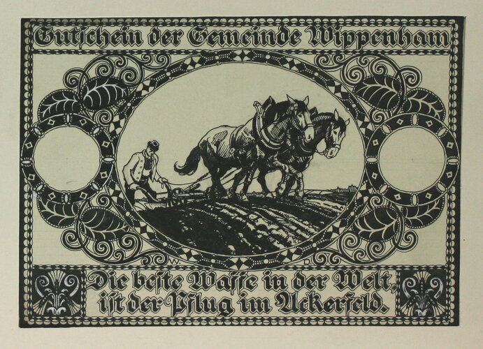 Notgeldenturf für die Gemeinde Wippenham