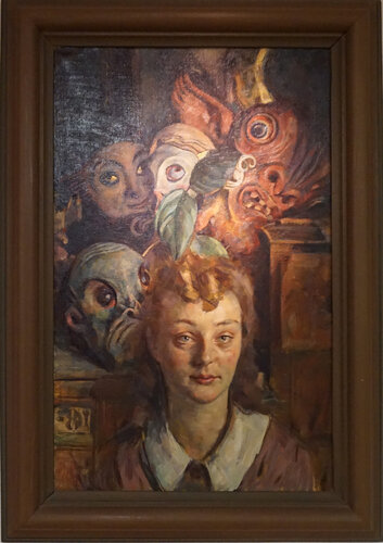 Damenporträt mit Masken