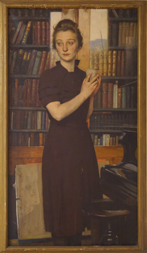 Bildnis der Tochter Wilfrieda in der Bibliothek