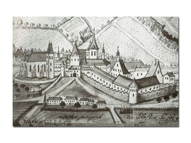 Ansicht des Klosters Garsten