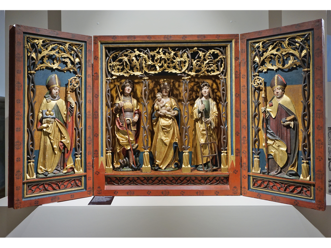 Flügelaltar - Medaillon mit Porträt Kaiser Maximilian I. am Außenflügel