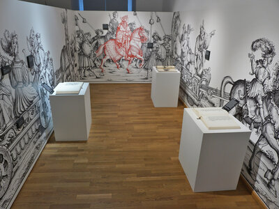 Blick in die Ausstellung: Selbstinzenierung