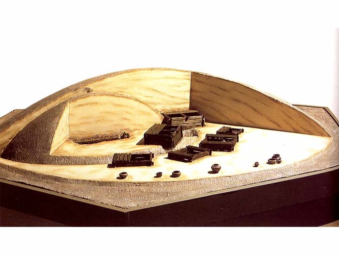 Modell Grabhügel | © Oö. Landesmuseen, Abt. Ur- und Frühgeschich