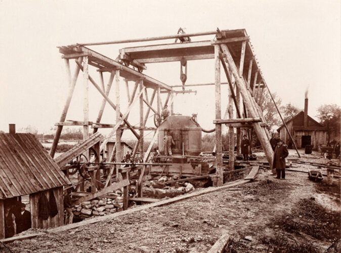 Linzer Eisenbahnbrücke - Reproduktion | © Archiv der Stadt Linz