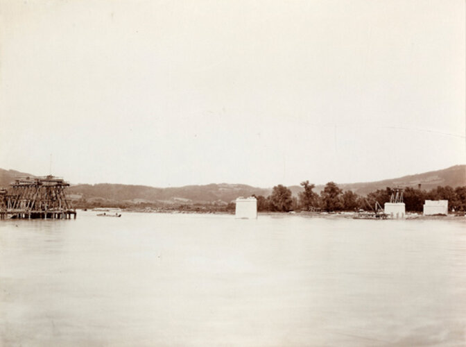 Linzer Eisenbahnbrücke - Reproduktion | © Archiv der Stadt Linz