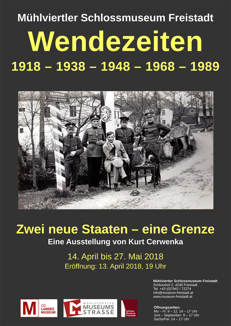 Ausstellungsplakat: "Zwei Staaten, eine Grenze"
