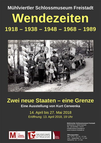 Ausstellungsplakat: "Zwei Staaten, eine Grenze"