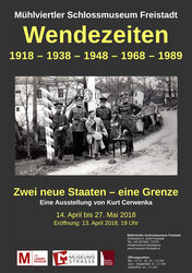 Ausstellungsplakat: "Zwei Staaten, eine Grenze"