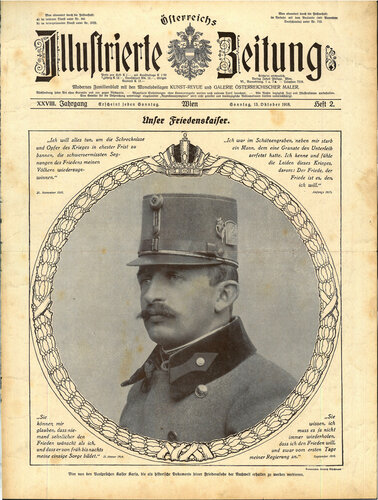 Zeitungsbericht: "Unser Friedenskaiser"