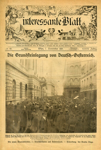 Zeitungsbericht: "Die Grundsteinlegung von Deutsch-Oesterreich"